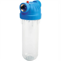 Магистральный фильтр 3/4''  WFK-34 (Колба) для воды 10'' (в комплекте картридж, кронштейн, саморезы)